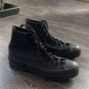 Black High-Top Converse Boot Sneakers